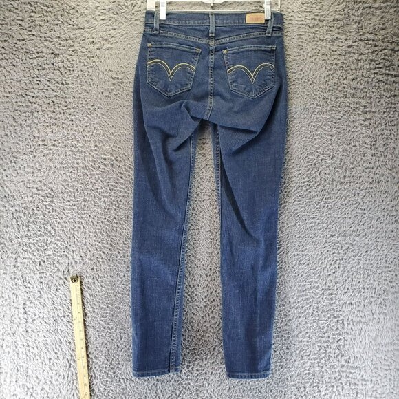 Levis Jeans Womens Size 5 Blue Curvy Cut 528 Skinny Stretch Denim - Picture 1 of 14